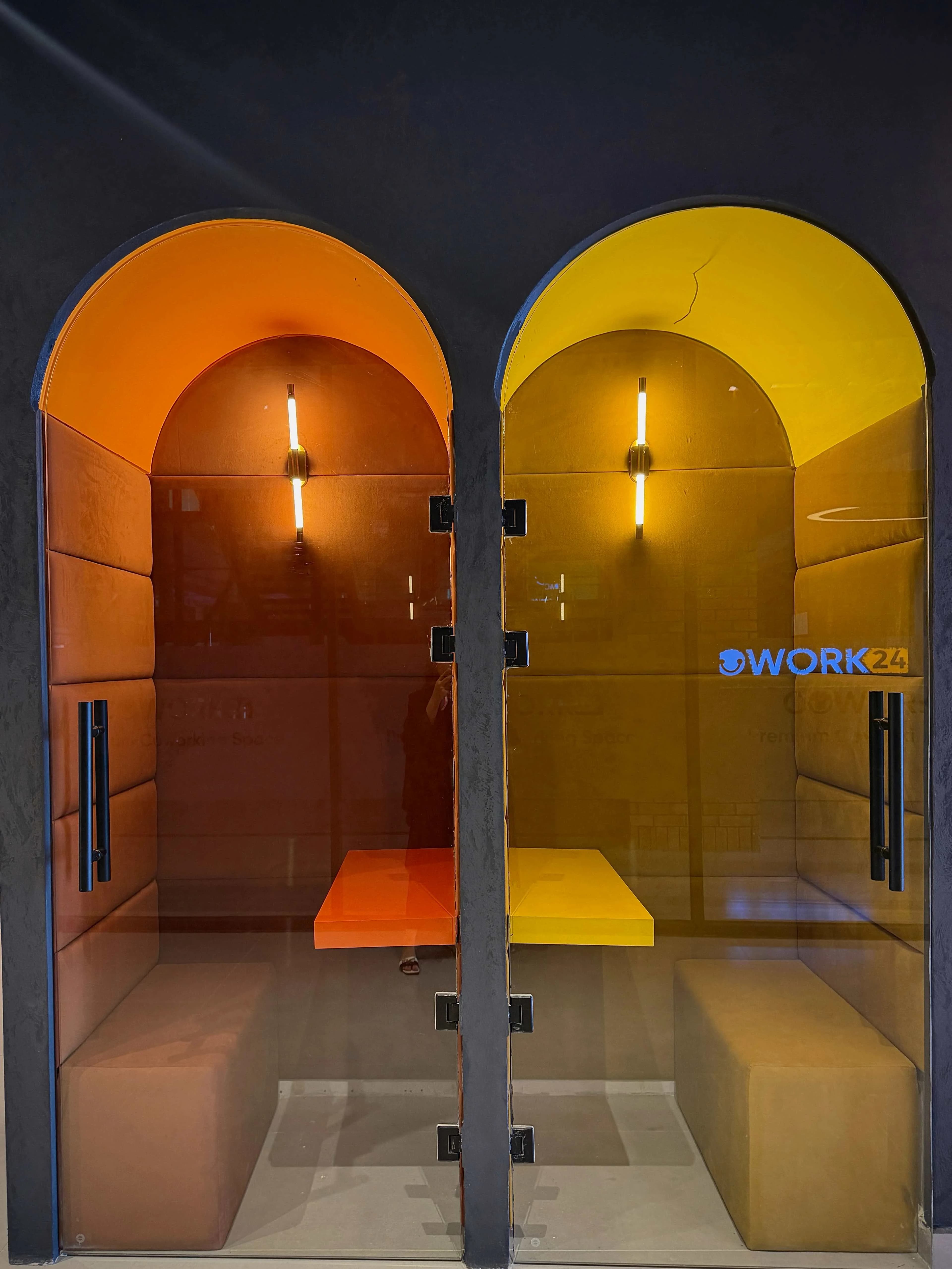Single-person focus pod at Cowork24 Islamabad