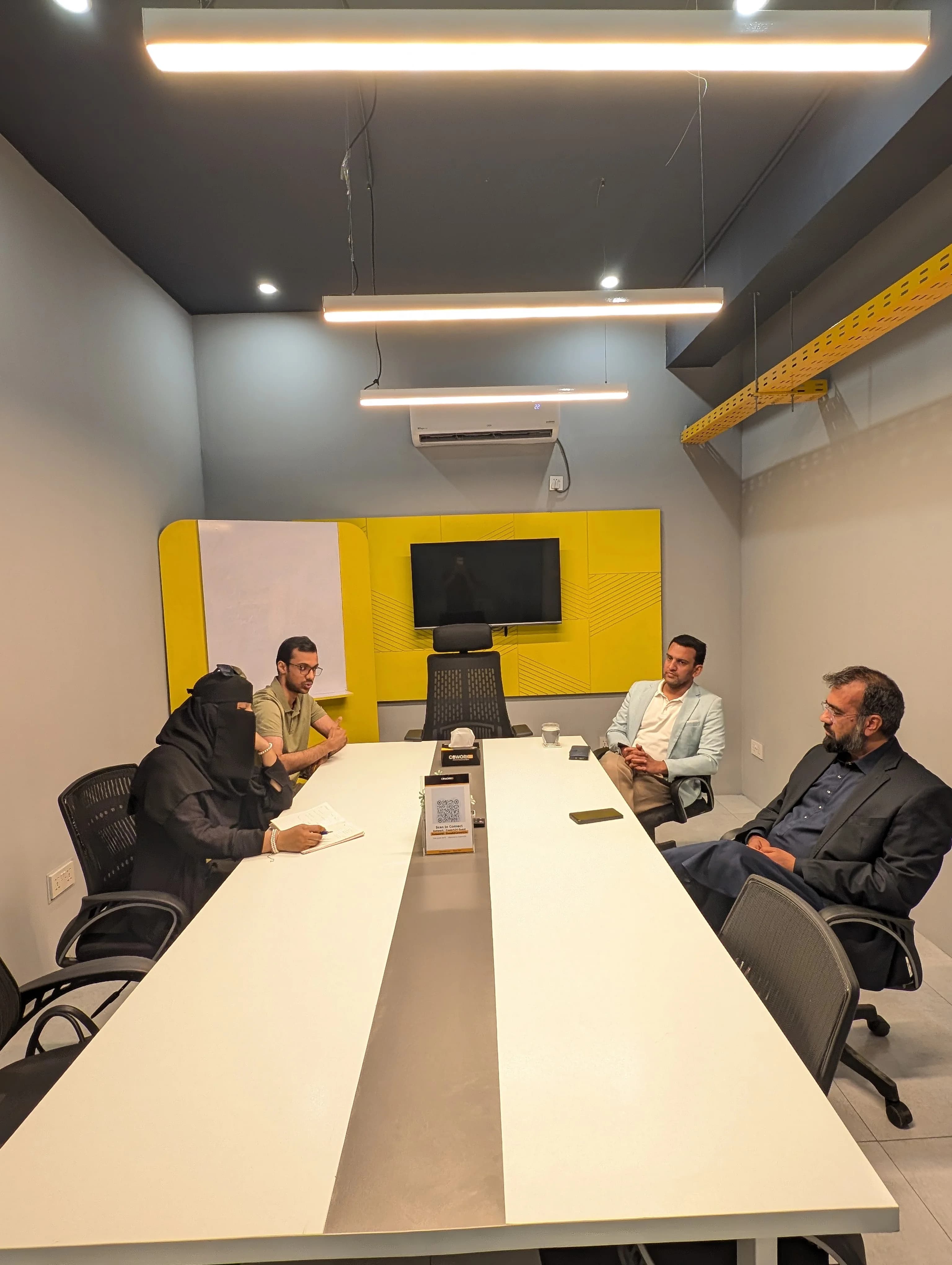 Meeting room interior at Cowork24 Islamabad